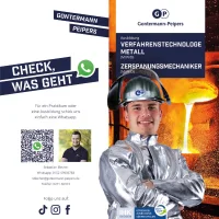 Ausbildung Siegen Gontermann-Peipers Titel Ausbildungsflyer Verfahrenstechnologe Zerspanungsmechaniker