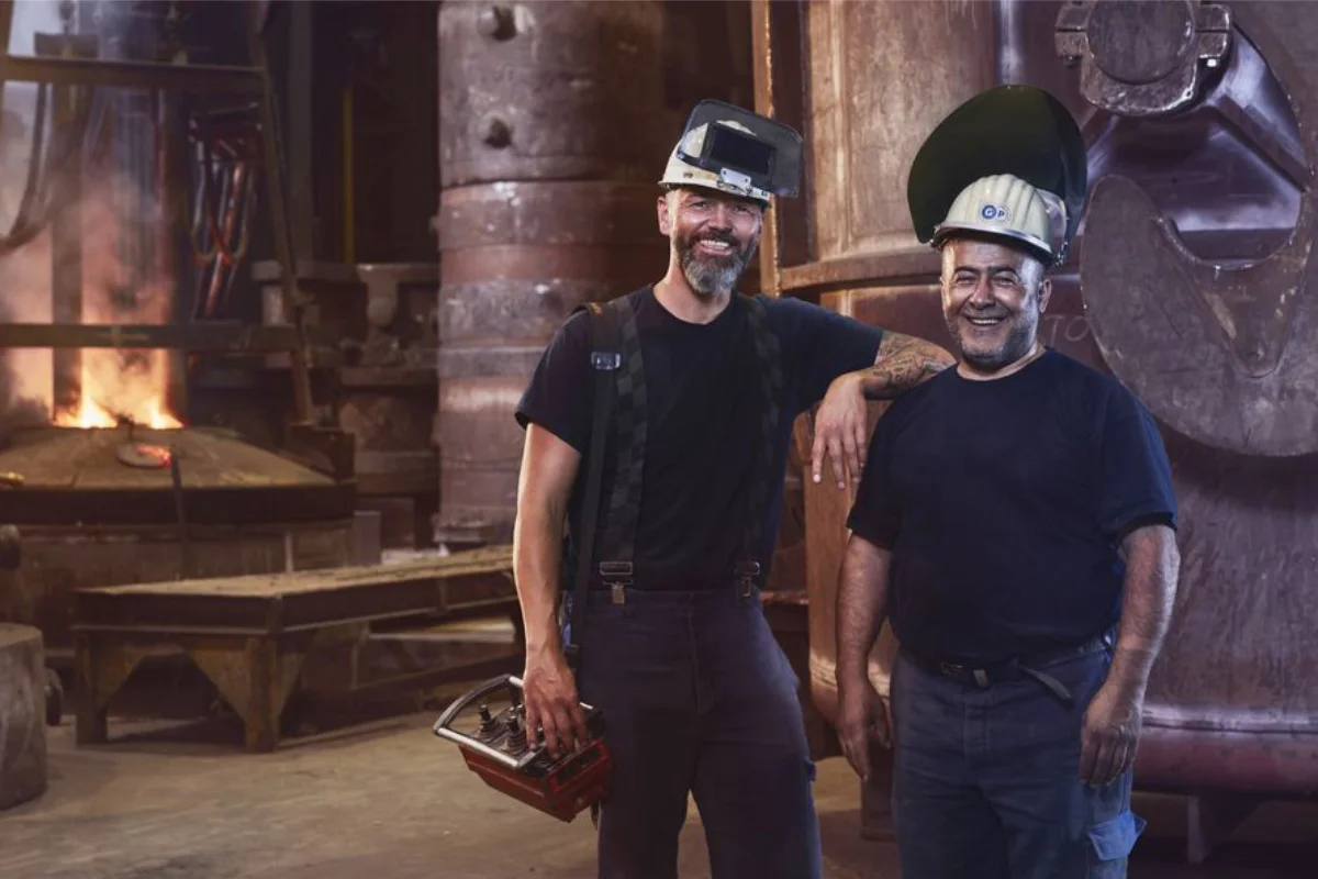 Teamfoto, Metallindustrie, Gießerei, Eisen, Siegen, Mannschaft, Mitarbeiter, Gussprodukte